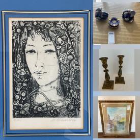 MaxSold Auction: This online auction features prayer Persian carpet, jewelry, Karl Appel print, studio pottery, art glass, comics, stained glass, Chinese wall fan, Judaica, sewing machine, cranberry glass, vintage dolls, cedar chest, Indigenous prints, stamps, collector plates, ginger jar, teacup/saucer sets, party supplies, soapstone carvings, African carvings, vintage office supplies, antique silver jewelry boxes, blue & white ironstone, Delfts KLM houses, perfume bottles, sterling vanity set, cuckoo clock, watches, antique piano shawls and much more!